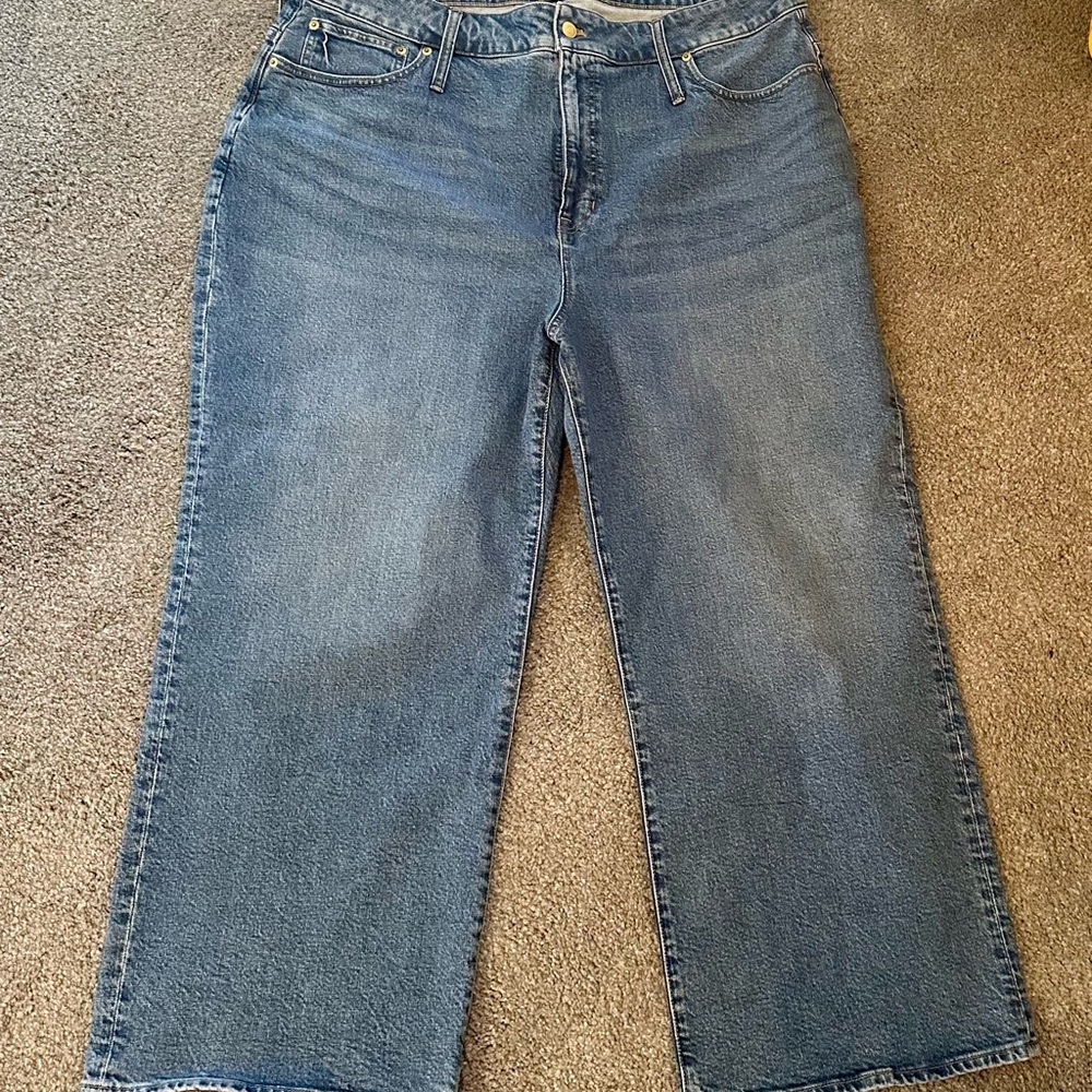 J. Crew Light Blue Curvy Slim Wide Leg Jeans